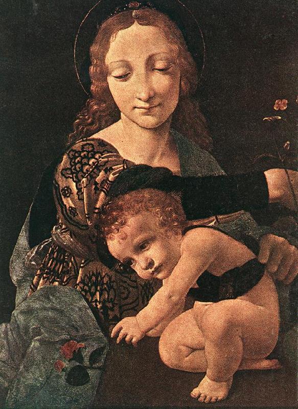 BOLTRAFFIO, Giovanni Antonio Virgin and Child with a Flower Vase (detail) oil painting picture